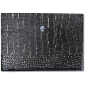Laptop Skin Compatible with Alienware M16 R2 (2024) - Black Gator Skin - Premium 3M Vinyl Protective Wrap Decal Cover - Easy to Apply | Crafted in The USA by MightySkins