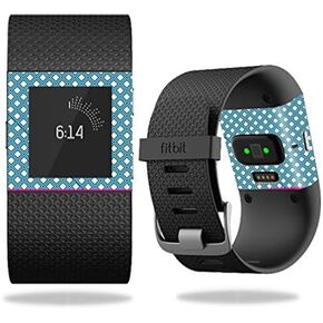 MightySkins Skin Compatible with Fitbit Surge Cover Skins Sticker Watch Trip Squares
