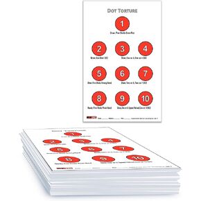 EZ2C Targets Style 17 (25 Count) Dot Torture Training Shooting Drill