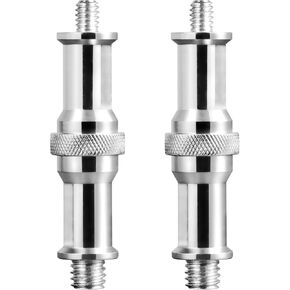 Selens 2 Pcs Standard 1/4 '' to 3/8 '' Metal Male Convertor Threaded Screw Adapter Spigot Stud for Studio Light Stand,Hotshoe/Coldshoe Adapter,Super Clamp and Flash Holder