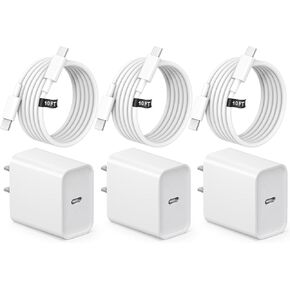 iPhone 15 16 Fast Charging 10ft usbc charger type c charger 3 charger 3 pack fast charger usb c for iPhone 16/16 plus/16 pro/16 pro max/iphone 15/15 pro max