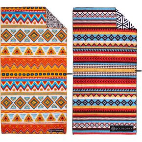 ECCOSOPHY Bundle of 2 Large 71x35 inch Microfiber Beach Towels with Travel Pouch. Designed to Keep You Sand Free and Comfortable.