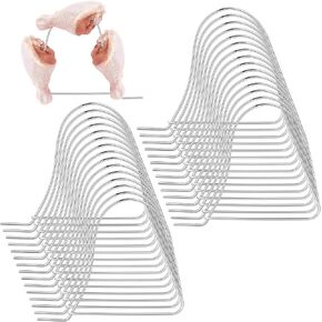 30 PCS مقاوم للصلب المقاوم للصدأ الدبوس الدبوس 4.5 بوصة معدات السلطعون السلطعون لتزوير الطعم في فخ السلطعون