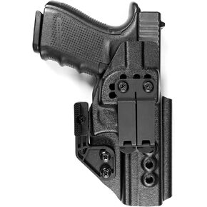 Lexington IWB USA صنع الحافظة ث/الجناح - يناسب Glock 17/19/19x/26/27/34/44 | ملحق محسّن | Red Dot متوافق | الاحتفاظ القابل للتعديل ، ارتفاع الركوب وغير قادر على | DCC Monoblock ، الأسود