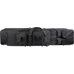 Heavy-Duty Waterproof Tactical Storage Bag - 48'' Multi-Purpose Outdoor Gear Organizer Soft Bag for Camping, Fishing & Sports Equipment - Black