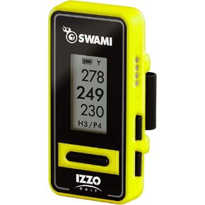 Izzo Golf Swami Clip-On Golf GPS With Voice Feature, Yellow
