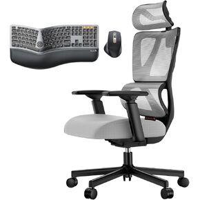 ProtoArc EC 100 Ergonomic Office Chair and EKM01 Plus Ergonomic Wireless Keyboard Mouse