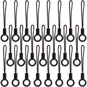GORGECRAFT 100Pcs Lanyard Phone Ring Strap 9cm Long Nylon Cell Phone Finger Ring Grip Holders Strap Charm Cords with Silicone Ring for Mobile USB Flash Drive MP3 Keychain Keyring DIY