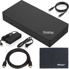 Lenovo ThinkPad (40as0090us) USB Type-C Dock Gen 2 + Zoomspeed HDMI Cable (مع Ethernet) + حزمة بداية