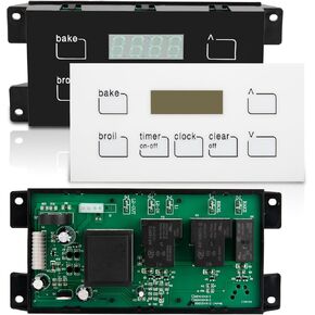 Upgrade 316455500 Oven Control Board Higher Quality Than Oem, Compatible with frigidaire and electrolux, 7 Button Control Board Includes Black and White Overlay