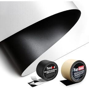 Projector Screen Material, Edge Reinforcing Webbing Tape, and Felt Tape,69x118 inch Fabric for DIY Max 130 inch 16:9 Black Backing 4K Ultra HD Front Projection Screen (White)