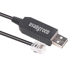 usangreen USB Cable for JK JIKONG Battery BMS RJ11 RJ12 6P6C RS232 Serial Converter Adapter Communication XR04 XR05 to PC Connecting Device