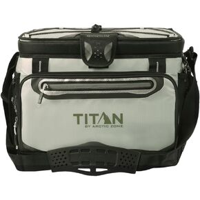 Titan by Arctic Zone 30 Can Zipperless Soft Cooler with HardBody Liner, Seagrass