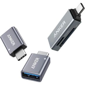 Anker SD Card Reader, 2-in-1 USB C Memory Card Reader USB C Adapter (2 Pack),High-Speed Data Transfer