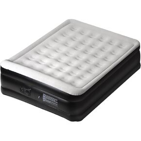 Panana Queen Air Mattress with Built in Electric Pump, Height 18.5" Comfort Blow up Inflatable Guest Air Bed Airbed with Flocked Top, Storage Bag for Family, Home, Camping