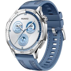 HUAWEI Watch GT 5 46mm Smartwatch, up to 14 Days Battery Life, All New Running and Cycling Sports Smart Watch, Sharp Edged Design, Health Tracking, Compatible with iOS and Android, Blue