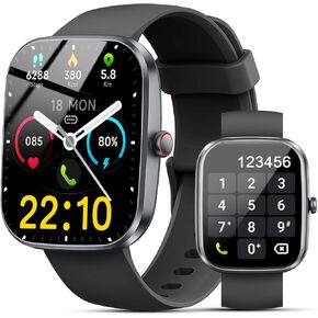 Smart Watch, 1.91" Smartwatch for Men Women (Answer/Make Call), Fitness Tracker with 100+ Sport Modes, IP68 Waterproof, Heart Rate/Sleep Monitor, Spo2, Pedometer, Activity Tracker for Android iOS