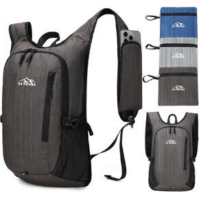 Small Hiking Backpack, 15L Lightweight Travel Backpack with Phone Pocket, Hiking Daypack for Women Men,Black