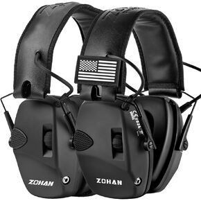 ZOHAN EM054 Electronic Ear Protection for Shooting Range with Sound Amplification, 2 Pack