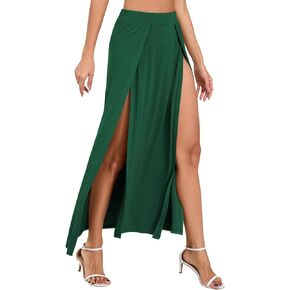 Zando Maxi Skirt with Slit Skirt for Women High Slit Skirt for Women Split Skirts for Women Double Slit Skirt