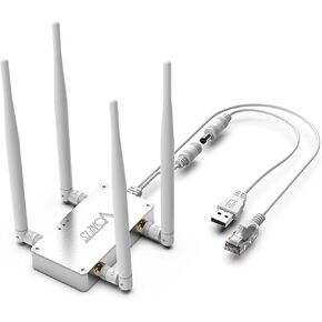 Vonets VBG1200 2.4GHz/5GHz Mini WiFi Bridge Ethernet/Wireless Repeater/Router/WiFi Signal Range Extender Industrial Powered by DC/USB with 1 RJ45 Male for DVR IP Camera