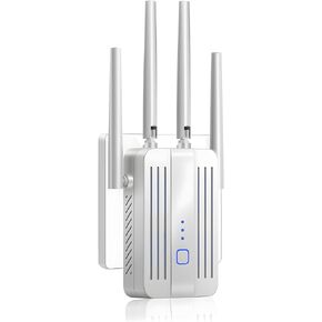 2025 WiFi Extender Signal Booster for Home - 10K Sq.Ft Coverage | 90% Faster Internet Booster with Unmatched Wall - Penetrating Strength,Easy Setup Wireless Repeater Works with Any Router White