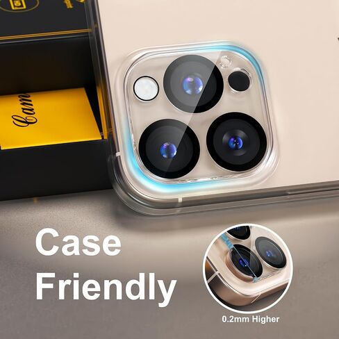 beuxece for 6 Pack iPhone 16 Pro/iPhone 16 Pro Max Camera Lens Protector [Drop Protection] [Case Friendly] [Easy Installation] 9H Tempered Glass Camera Screen Protector Cover Accessories, Clear in Kuwait