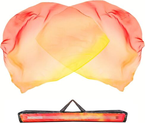Baisdan 54"x54" Worship Flags for Dance Church, Praise Dance Flag, Praise Flags with Flexible Rods & Storage Bag, Set of 2, White-Pink-Purple in Saudi Arabia