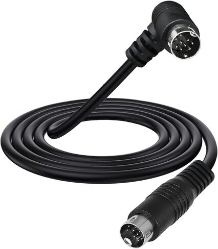 S-Video Cable Din 9Pin Male 90 Degree to Male Extension Cable Lead for Projector, VCR, DVD Receiver, Camcorders (1.5 Meter) in Saudi Arabia