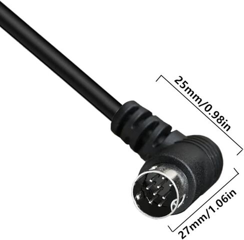 S-Video Cable Din 9Pin Male 90 Degree to Male Extension Cable Lead for Projector, VCR, DVD Receiver, Camcorders (1.5 Meter) in Saudi Arabia