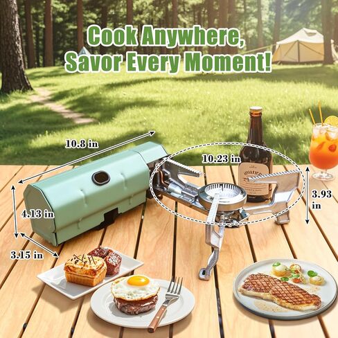 Portable Camping Stove, 2600W Portable Stove, Foldable Camp Stove, Outdoor Gas Stove, Butane Stove, Backpacking Stove with Storage Bag for Camping, Hiking, Picnic, Backpacking, RV in Saudi Arabia