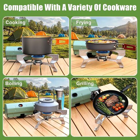 Portable Camping Stove, 2600W Portable Stove, Foldable Camp Stove, Outdoor Gas Stove, Butane Stove, Backpacking Stove with Storage Bag for Camping, Hiking, Picnic, Backpacking, RV in Saudi Arabia