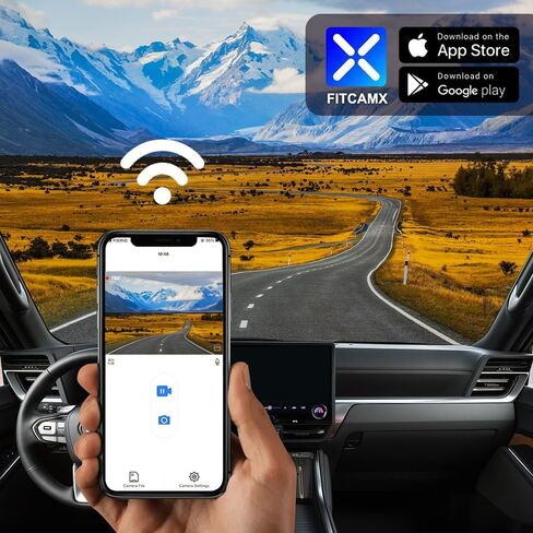 Fitcamx Front 4K+Rear 1080P Dash Cam Adapts for Lexus GX550 Premium Luxury Overtail 2024 2025 (Gen3/J250), OEM Factory Look, Dual HD Video, WiFi & APP, Loop Recording G-Sensor, Easy to Use, 128GB Card in Saudi Arabia