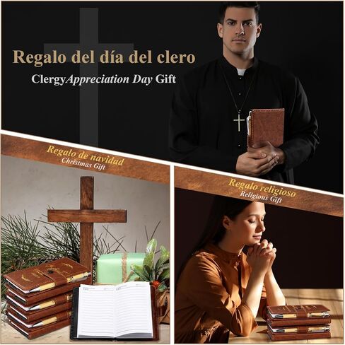 Spakon 40 Pcs Christian Gifts Bulk Include Leather Bible Study Notebook Verse Ballpoint Pen Prayer Journal Religious God Notepad for Men Women Church Sunday School Gifts (English Tree of Life) in Saudi Arabia