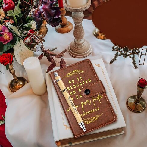 Spakon 40 Pcs Christian Gifts Bulk Include Leather Bible Study Notebook Verse Ballpoint Pen Prayer Journal Religious God Notepad for Men Women Church Sunday School Gifts (English Tree of Life) in Saudi Arabia