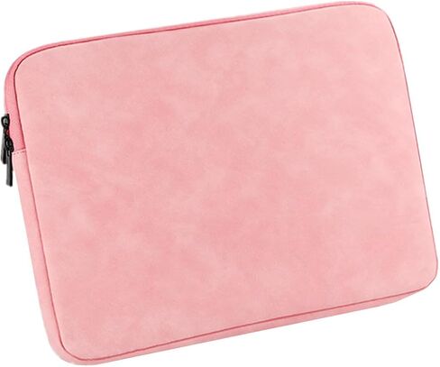Megoo 14" Laptop Sleeve Soft Case for Samsung Galaxy Tab S9/S8, Surface Laptop 7/6/5/4/Studio, Surface Book, Shockproof Water-Resistant PU Leather Pouch Bag for 13.5"-14.6" Notebook Computers(Pink) in Saudi Arabia