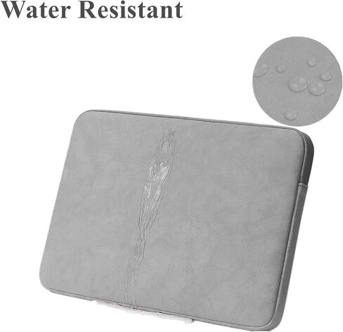 Megoo 15" Laptop Sleeve Case Soft PU Leather Carry Case(Light Gray) in Saudi Arabia