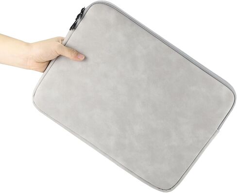 Megoo 15" Laptop Sleeve Case Soft PU Leather Carry Case(Light Gray) in Saudi Arabia
