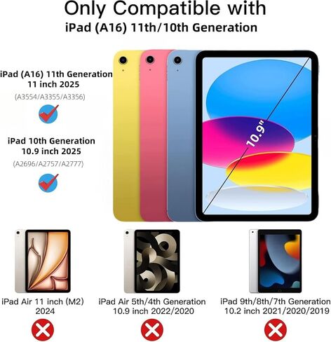 Case for iPad (A16) 11th Generation 11 Inch (2025), iPad 10th Generation 10.9 Inch (2022), Lightweight and Thin, Soft TPU with Air Bumper Guard, Anti-Scratch, Shockproof Impact Resistant, Clear in Saudi Arabia