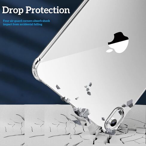 Case for iPad (A16) 11th Generation 11 Inch (2025), iPad 10th Generation 10.9 Inch (2022), Lightweight and Thin, Soft TPU with Air Bumper Guard, Anti-Scratch, Shockproof Impact Resistant, Clear in Saudi Arabia