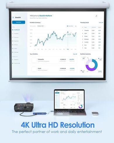 موزع LENTION USB C مع منفذ جيجابت إيثرنت، وشاشة HDMI 4K، و3 منافذ USB-A USB 3.0 لأجهزة MacBook Pro وMacBook Air وDell وLenovo وأجهزة الكمبيوتر المحمولة HP والمزيد، معتمد للسائق الثابت (C25، ذهبي وردي) in Kuwait