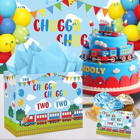 Construction 2nd Birthday Gift Bag for Boys Large Dump Truck Two Birthday Party Favor Bags with Tissue Paper and Card Construction Two Year Old Wrapping Paper Goodie Candy Treat Gift Bag for Boys Kids in Saudi Arabia