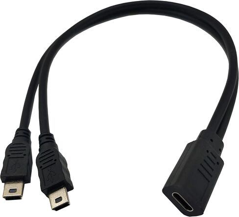 Qaoquda USB C فاصل شحن الكابل ، 1 قدم USB النوع C أنثى إلى 2 USB ثنائي النوع C الذكور y splitter امتداد الشحن (فقط للشحن) in Kuwait