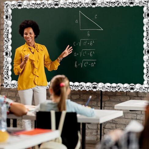 Monster Bulletin Board Borders, 65.6Ft Cute Monster Scalloped Border Classroom Decorations Funny Monster Border Trim for School Classroom Chalkboard Wall Whiteboard Halloween Holiday Party Decor in Kuwait