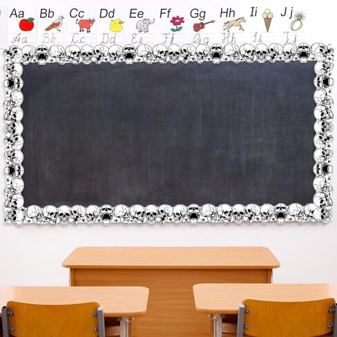 Monster Bulletin Board Borders, 65.6Ft Cute Monster Scalloped Border Classroom Decorations Funny Monster Border Trim for School Classroom Chalkboard Wall Whiteboard Halloween Holiday Party Decor in Kuwait