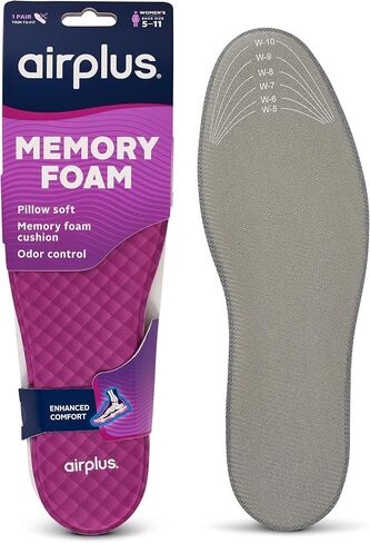 Airplus Memory Comfort Shoe Insoles With Memory Foam for Pressure Relief, Ideal For Men and Women in Saudi Arabia