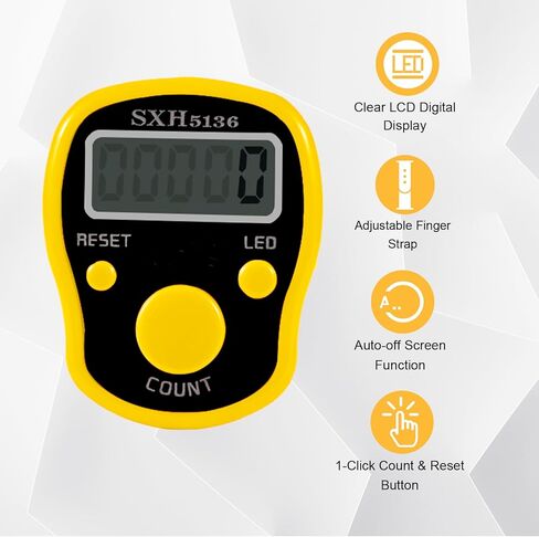 عدادات غرز TESEAS قطعتين من عداد الصف الرقمي وعلامات الغرز 50 قطعة من علامات غرزة الكروشيه للحياكة والخياطة والنسيج، والصلاة الإسلامية، وتسجيل النتائج الرياضية، وعداد اللفة in Kuwait