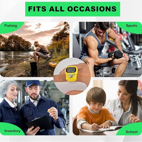 عدادات غرز TESEAS قطعتين من عداد الصف الرقمي وعلامات الغرز 50 قطعة من علامات غرزة الكروشيه للحياكة والخياطة والنسيج، والصلاة الإسلامية، وتسجيل النتائج الرياضية، وعداد اللفة in Kuwait