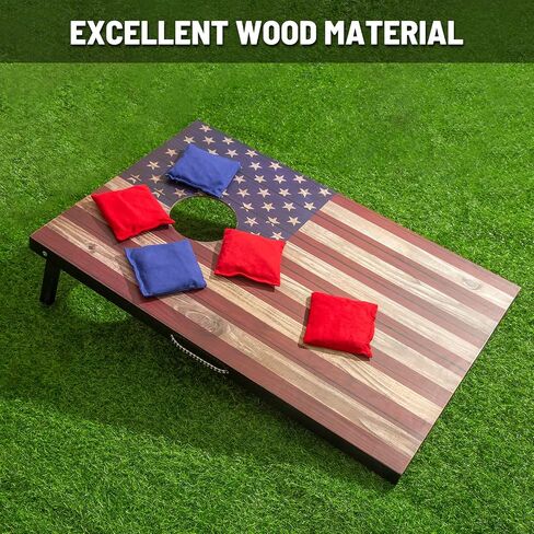 Cornhole Board Set Outdoor Game-Includes 2 MDF Wood Boards 4x2 Feet, Set of 8 Corn Hole Bean Bag Corn Hole Set in Saudi Arabia