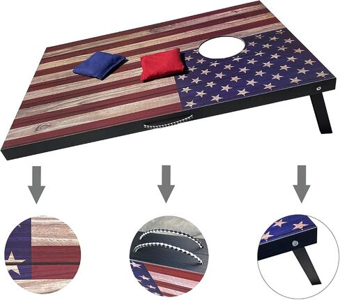 Cornhole Board Set Outdoor Game-Includes 2 MDF Wood Boards 4x2 Feet, Set of 8 Corn Hole Bean Bag Corn Hole Set in Saudi Arabia
